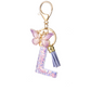 Glitter Initial Keychain with Tassel Pendant