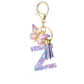 Glitter Initial Keychain with Tassel Pendant