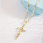 ⏰LAST DAY - BUY 1 GET 1 FREE!✝️Gold-Tone Crucifix Pendant Necklace