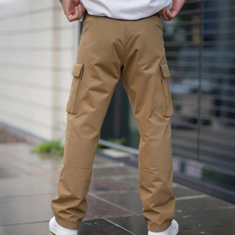 Classic Multi-Pocket Cargo Pants for Men – Relaxed Fit, Durable & Breathable, Sizes 2XL–4XL! 🌿🖤