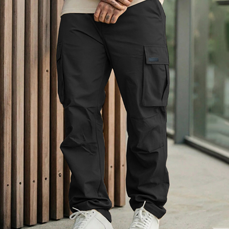 Classic Multi-Pocket Cargo Pants for Men – Relaxed Fit, Durable & Breathable, Sizes 2XL–4XL! 🌿🖤