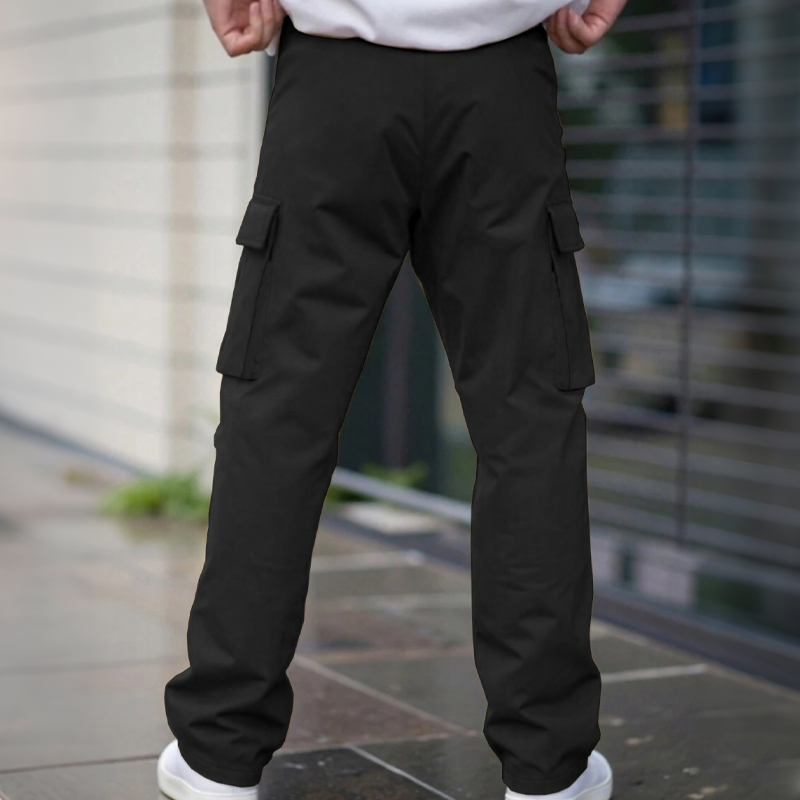 Classic Multi-Pocket Cargo Pants for Men – Relaxed Fit, Durable & Breathable, Sizes 2XL–4XL! 🌿🖤