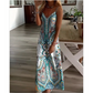 👗2026 Hot Sale✨Women’s Retro Print V-Neck Sleeveless Maxi Dress