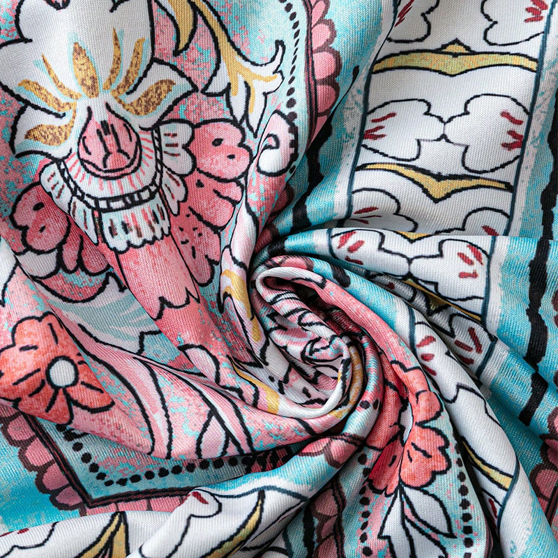 ⏳LAST DAY SALE: ONLY ￡13.99!!🎁Women’s Retro Print V-Neck Sleeveless Maxi Dress