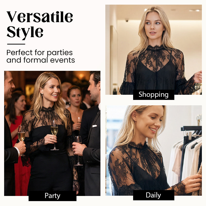 Elegant Hollow-Out Lace Dress