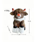 Whimsical Highland Cow Bathroom Figurine