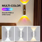 Smart LED Motion Sensor Night Light, Dimmable RGB Color Changing Wall Lamp, USB Rechargeable Gradient Magnetic Stick-on Ambient Light for Bedroom, Hallway, Entryway Home Lighting Decor Accessories