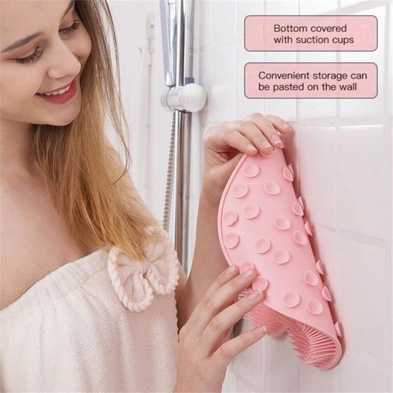 🥳HOT SALE🥳💞10K+ SOLD! Shower Scrubber- Dual-sided, non-slip & massage pad. Deep clean – grab yours! ✅