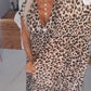 🎁New arrival 50% OFF💥Women's V-Neck Leopard Print Dress