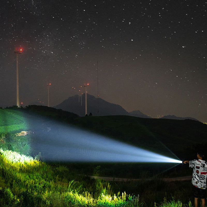 🔥Limited-time offer🔦LED Strong Light Retractable Flashlight🎁Flashlight + Type-C Cable