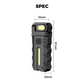 LED work light with 180° rotating head
