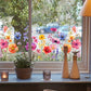💐Colorful Floral Bouquet Window Sticker🖼️ Make Your Window Beautiful in Seconds! Cut to any size you like!