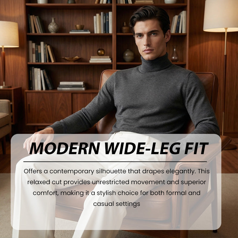 🥳2026 HOT SALE🥳💞50K+ SOLD!☀️☕50% OFF! Men's Casual Wide-Leg Pants – Breezy pleated front, easy pull-on style. Dress up or down for any summer day. A wardrobe essential. 👖🕊️