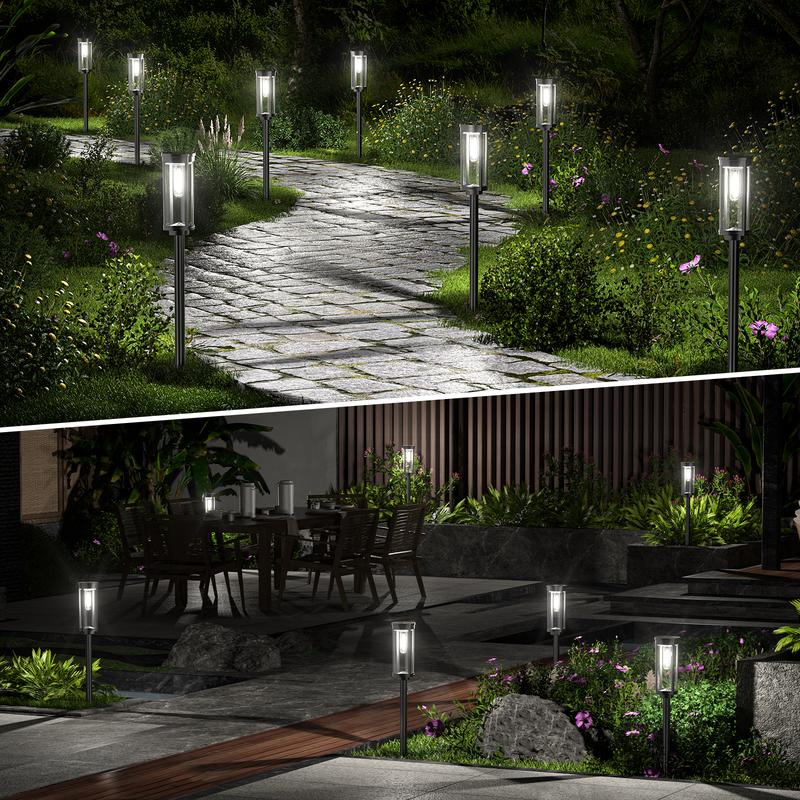 ☀️ LIMITED-TIME 50% OFF! ✨ Solar Pathway Lights Outdoor – Monocrystalline Panel, 14hr Runtime, Retro Design 🏡