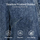 🧥 LIMITED-TIME 60% OFF! ✨ Women's Denim Jacket – Open-Front, Ruffle Trim, Lightweight, Classic Wash