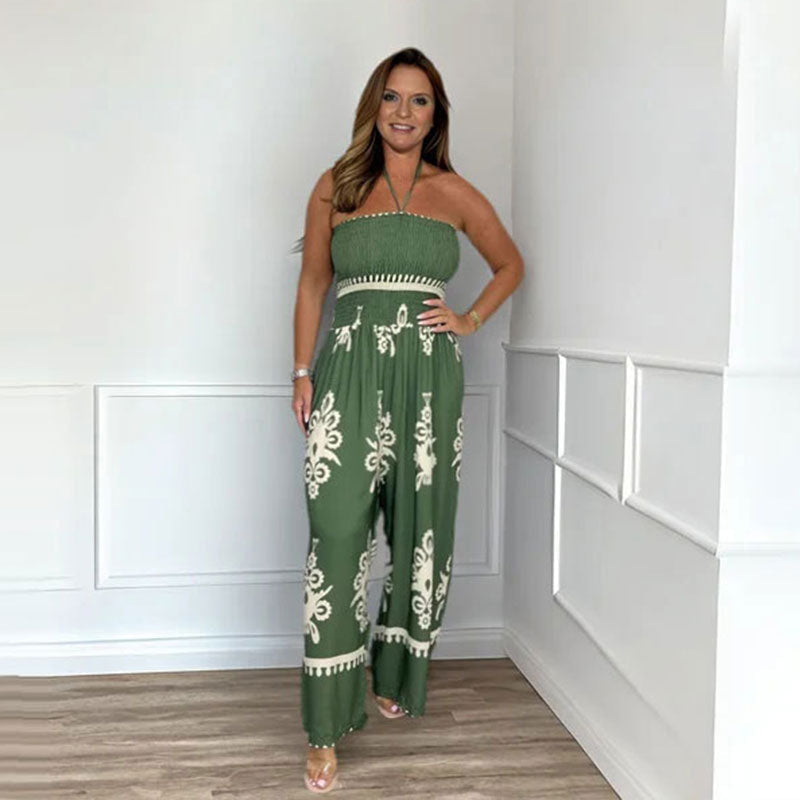 💥Summer Hot Sale 60% OFF💥Women's Sleeveless Halter Wide-leg Jumpsuit