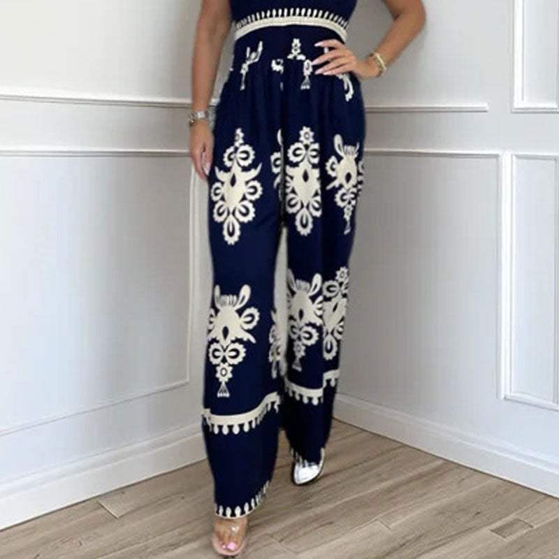 💥Summer Hot Sale 60% OFF💥Women's Sleeveless Halter Wide-leg Jumpsuit