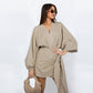 🎁New arrival 50% OFF💥Women's V-Neck Wrap Dress