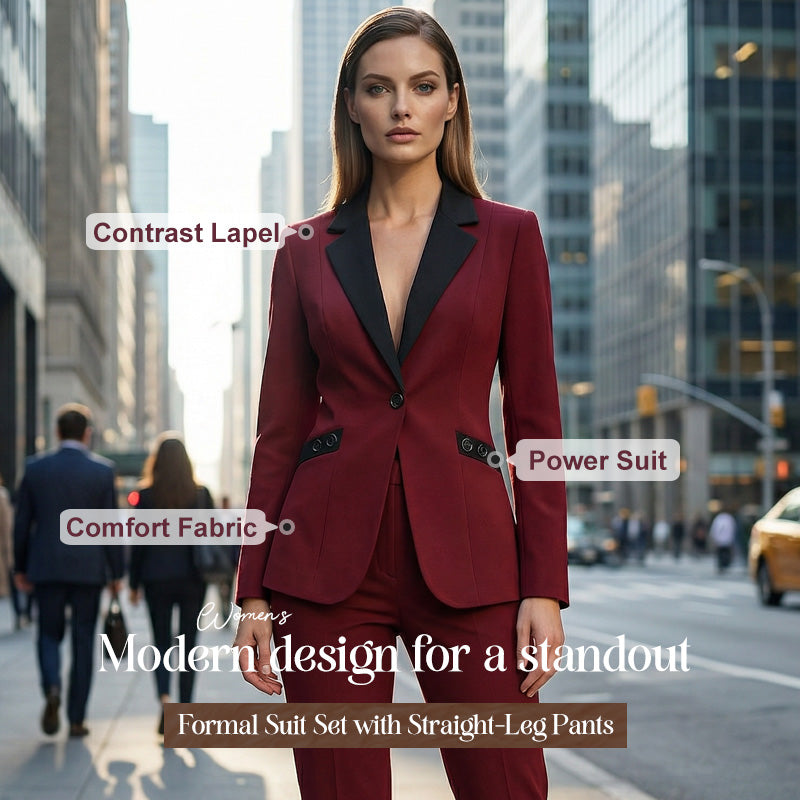🔥2026 NEW SALES - 49% OFF🔥Modern Formal Suit Set with Straight-Leg Pants
