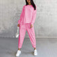 Women's Long-Sleeve Irregular Hem Sweatshirts & Pants Set