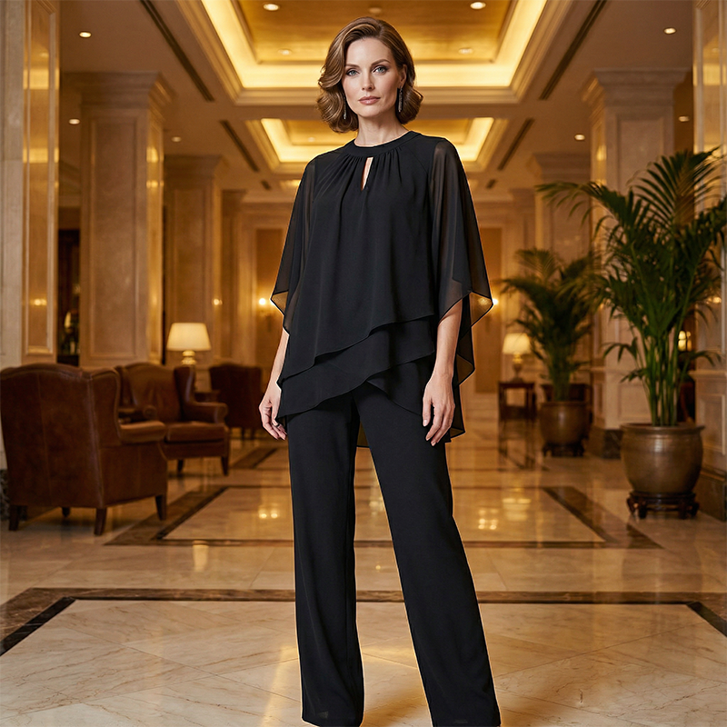 🎁New arrival 49% OFF💥 Elegant Asymmetrical Two-Piece Pant Set