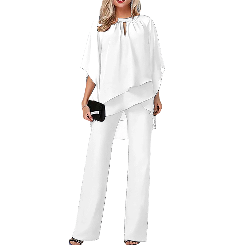 🎁New arrival 49% OFF💥 Elegant Asymmetrical Two-Piece Pant Set
