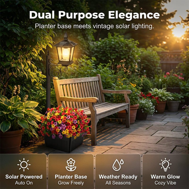 💐50% OFF ! Wrought Iron Solar Light – Retro Style & All-Weather 💡🌿【Limited Offer】
