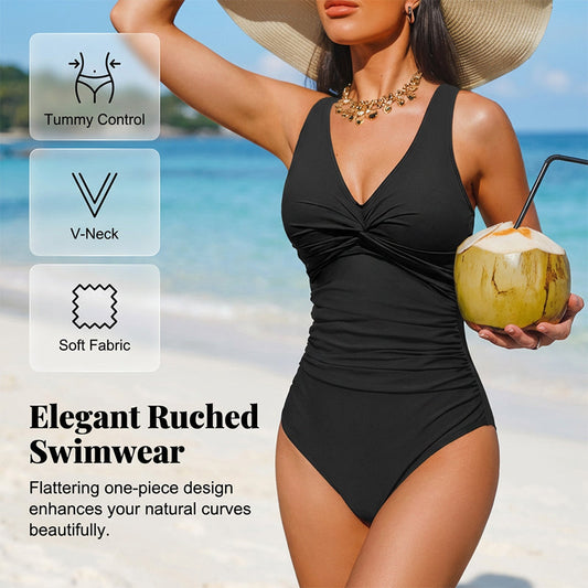 👙Only £14.99 Last Day Promotion!👚Women's Tummy Control One-Piece Swimsuit🔥