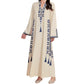 Women's Ethnic Print V-Neck Kaftan Dress