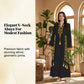 Women's Ethnic Print V-Neck Kaftan Dress