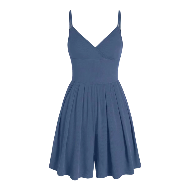 🥳2026 HOT SALE🥳💞50K+ SOLD!💕🌿 50% OFF! Women‘s Ribbed Knit Romper – Breathable & skin-friendly, keeps shape. Flared skirt with hidden shorts, no riding up. 6 colors. Effortless everyday elegance. 👙✅