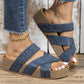 🎁2026 New Arrivals 50% OFF|Criss-Cross Woven Strap Wedge Sandals|Comfortable, Stylish & Perfect for Summer Days ☀️