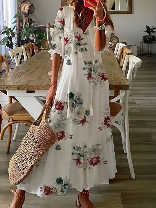 👗Hot Promotion 49% OFF💥 Women's V-Neck Maxi Dress