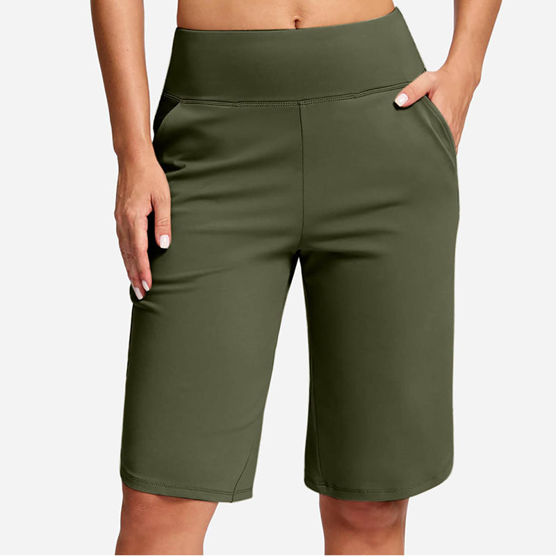 ⏰2026 Summer Hot Sale 49% OFF🔥Women's Bermuda Shorts with Pockets -👍Knee Length Athletic Casual Long Shorts