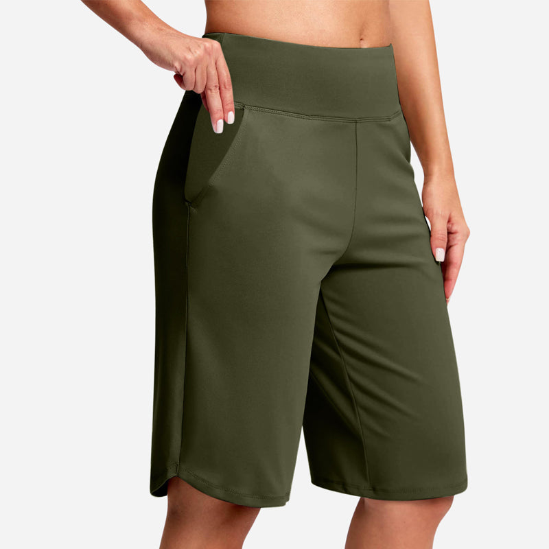 ⏰2026 Summer Hot Sale 49% OFF🔥Women's Bermuda Shorts with Pockets -👍Knee Length Athletic Casual Long Shorts