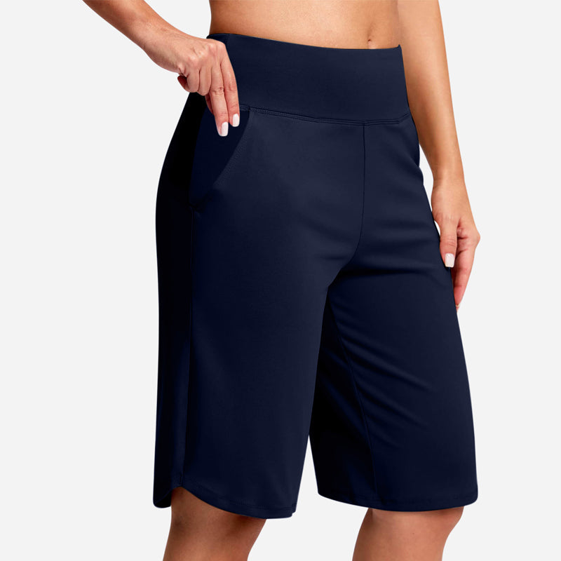 ⏰2026 Summer Hot Sale 49% OFF🔥Women's Bermuda Shorts with Pockets -👍Knee Length Athletic Casual Long Shorts