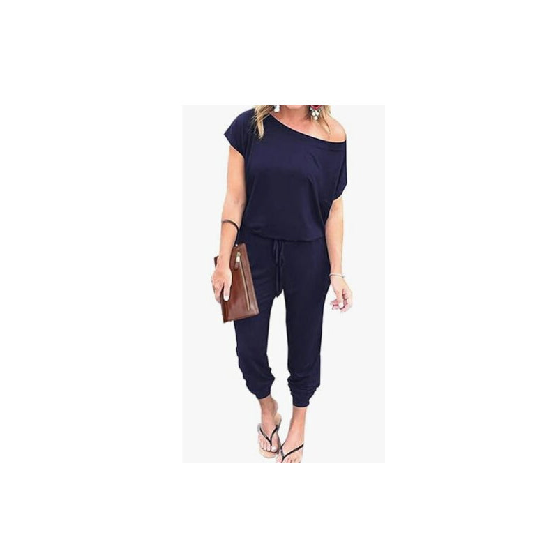 🎁2026 New Arrivals 50% OFF💥Women's Casual Off Shoulder Short Sleeve Jumpsuit