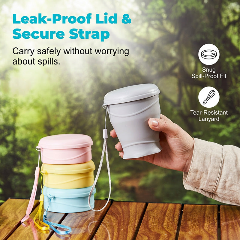 🔥Collapsible Silicone Travel Cup with Lid