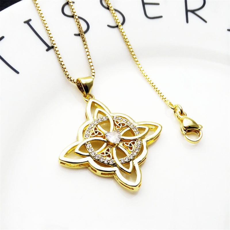 🔮 Unisex Celtic Witch Knot Pendant – Anti-Negative Energy Amulet, Simple & Elegant for Daily Wear 🖤✨