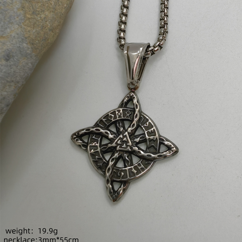 🔮 Unisex Celtic Witch Knot Pendant – Anti-Negative Energy Amulet, Simple & Elegant for Daily Wear 🖤✨