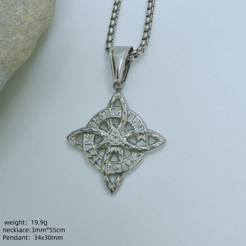 🔮 Unisex Celtic Witch Knot Pendant – Anti-Negative Energy Amulet, Simple & Elegant for Daily Wear 🖤✨