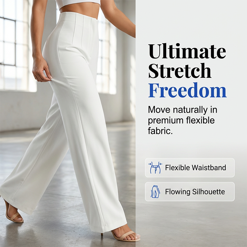 🥳2026 HOT SALE🥳Women’s Solid Color Casual Wide Leg Pants