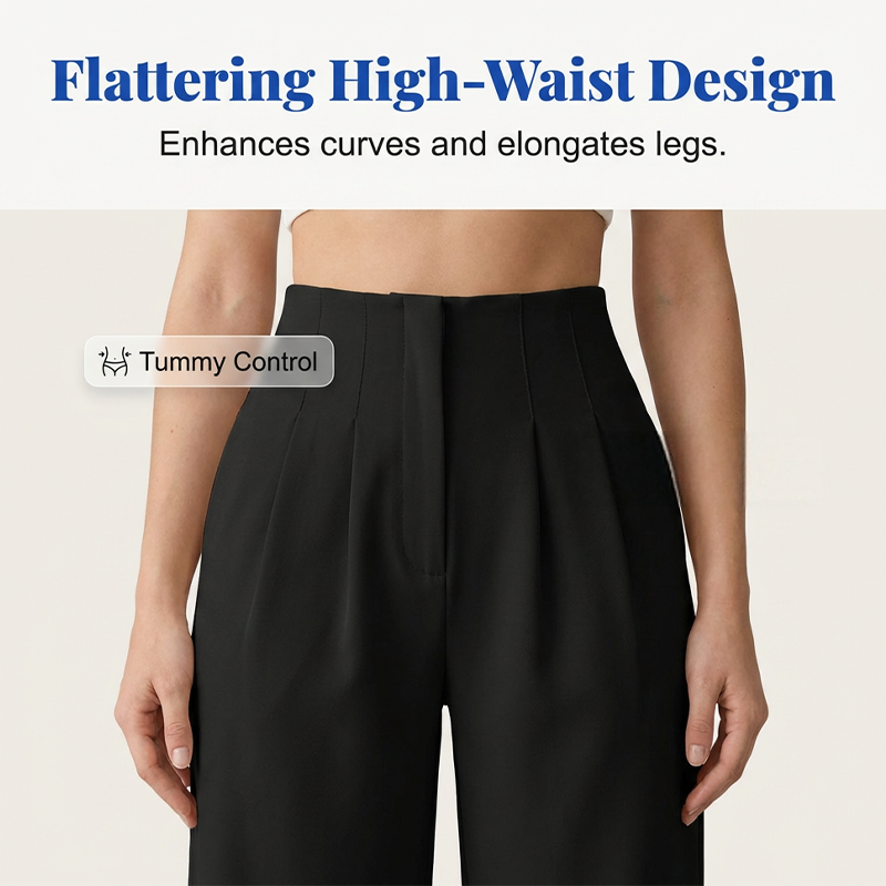 🥳2026 HOT SALE🥳Women’s Solid Color Casual Wide Leg Pants