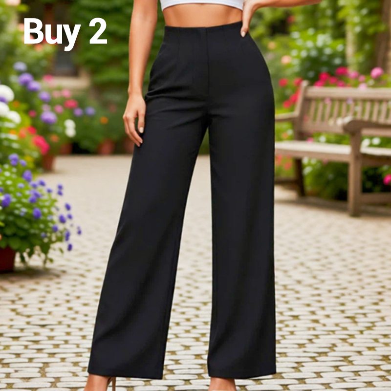 🥳2026 HOT SALE🥳Women’s Solid Color Casual Wide Leg Pants