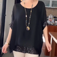 🌟 LIMITED-TIME 50% OFF! 👚 Women's Casual Round Neck Top with Sequin Trim – Sparkling, Relaxed Fit, Versatile 🎀