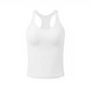 Women's Ribbed Racerback Tank Top with Built-in Bra