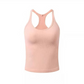 Women's Ribbed Racerback Tank Top with Built-in Bra