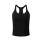 Women's Ribbed Racerback Tank Top with Built-in Bra