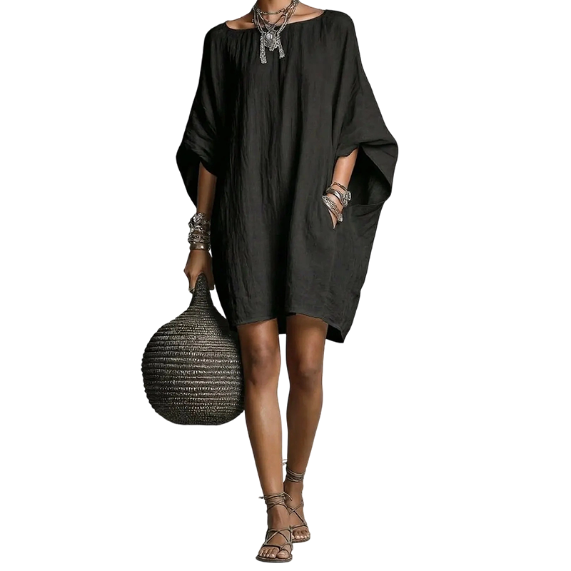 🔥Women's Oversized Batwing Sleeve Dress