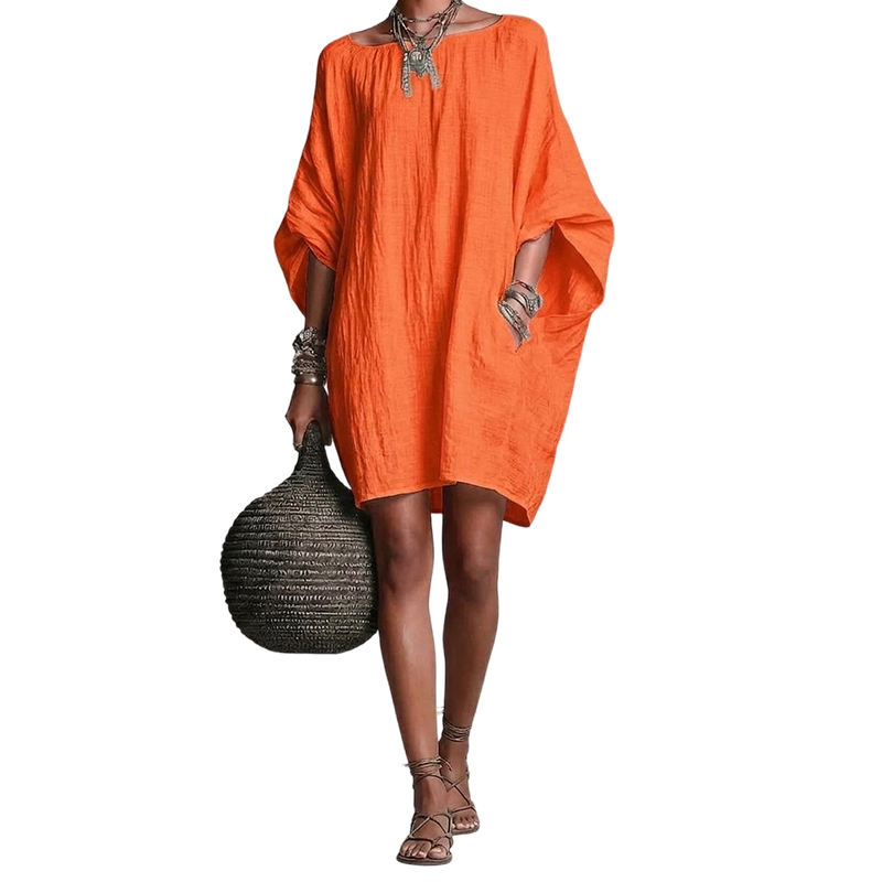 🔥Women's Oversized Batwing Sleeve Dress